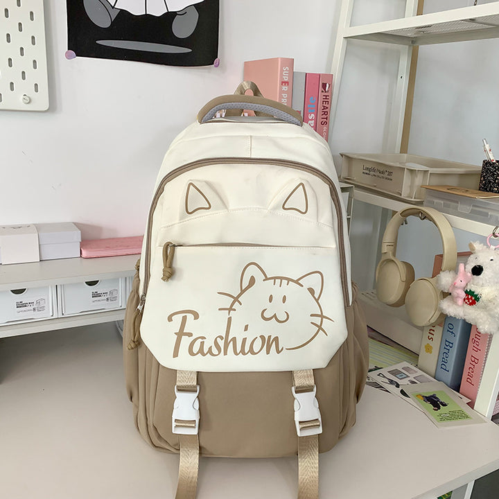 Backpack with Cute Cat Ears and Practical Compartments Stornfield