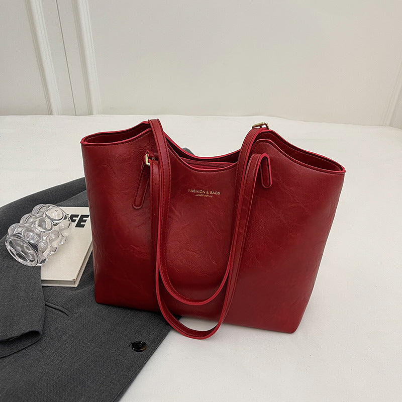Luxurious Leather Handheld Tote Stornfield