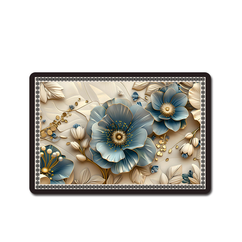 Floral Patterned Comfort Bath Mat Stornfield