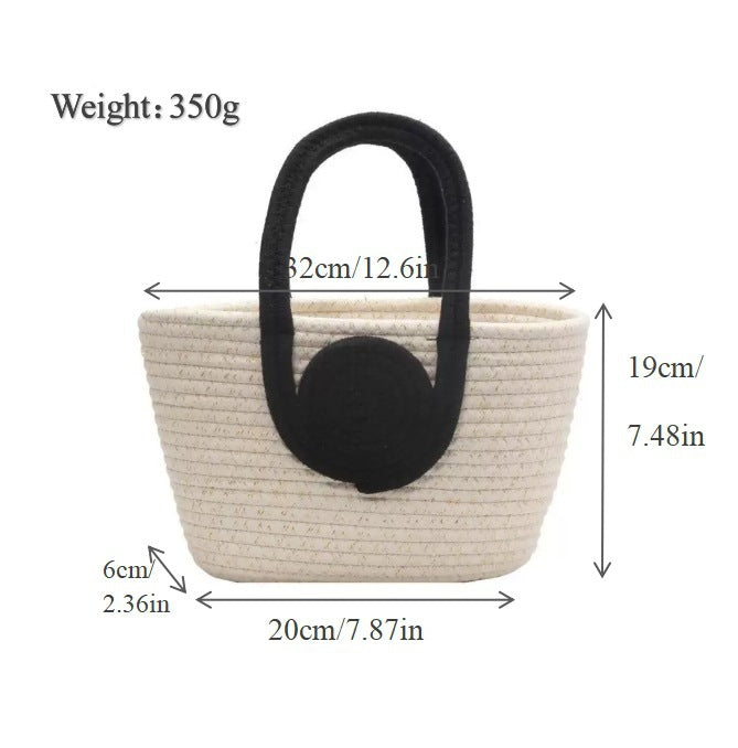 Handmade basket bag with innovative handle Stornfield