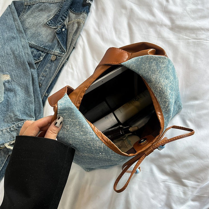 Casual Drawstring Bucket Bag