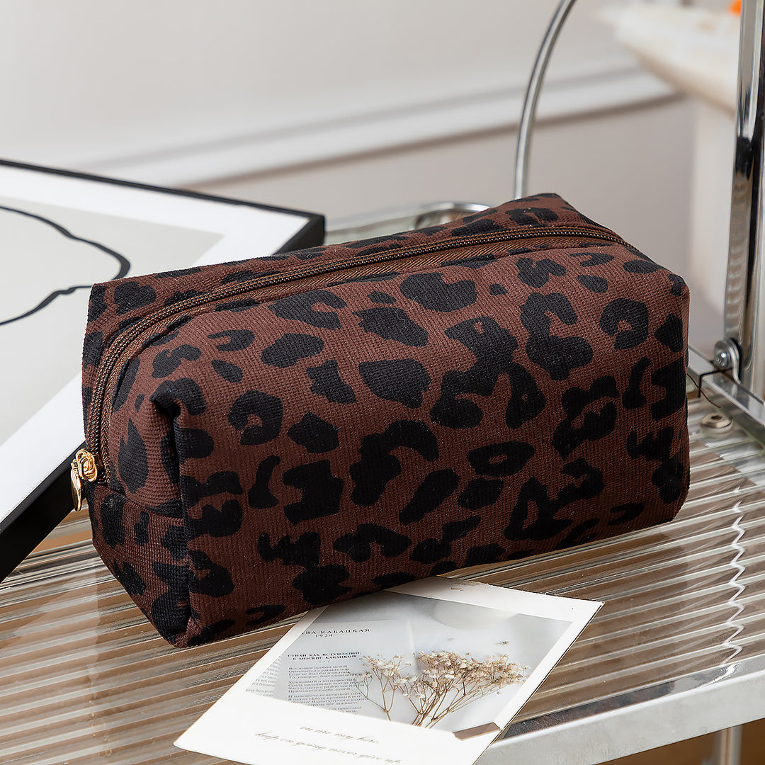 Textured Leopard Print Pencil Case Stornfield