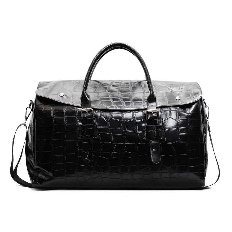 Premium Crocodile Texture Travel Duffel