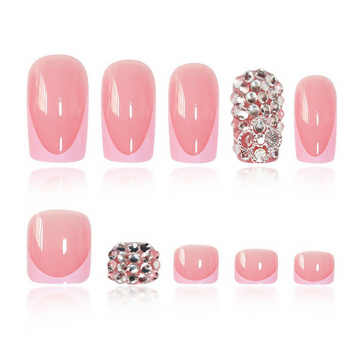 Glamorous French Tip Press-On Nail Set Stornfield