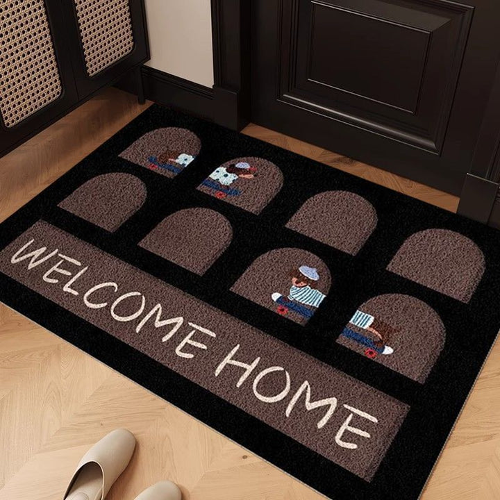 Playful Dog-Themed Entrance Mat