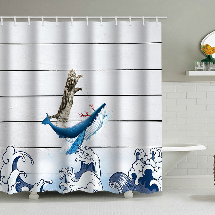 Artistic Dog Illustration Shower Curtain Stornfield
