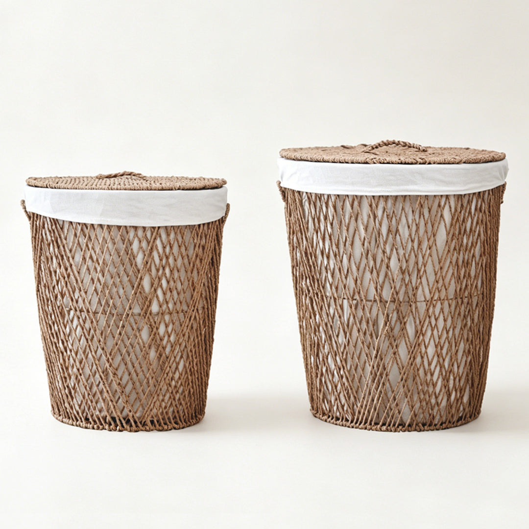 Decorative laundry basket with lid Stornfield