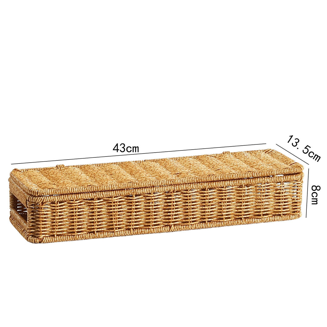 Long Rectangular Woven Storage Basket Stornfield