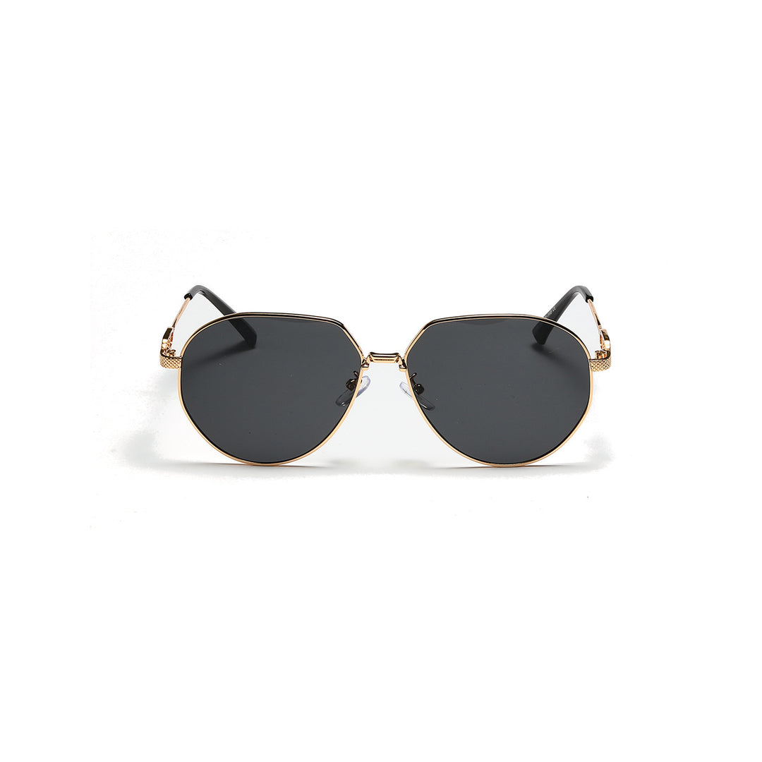 Ladies stylish oval sunglasses with fashionable metal frame Stornfield