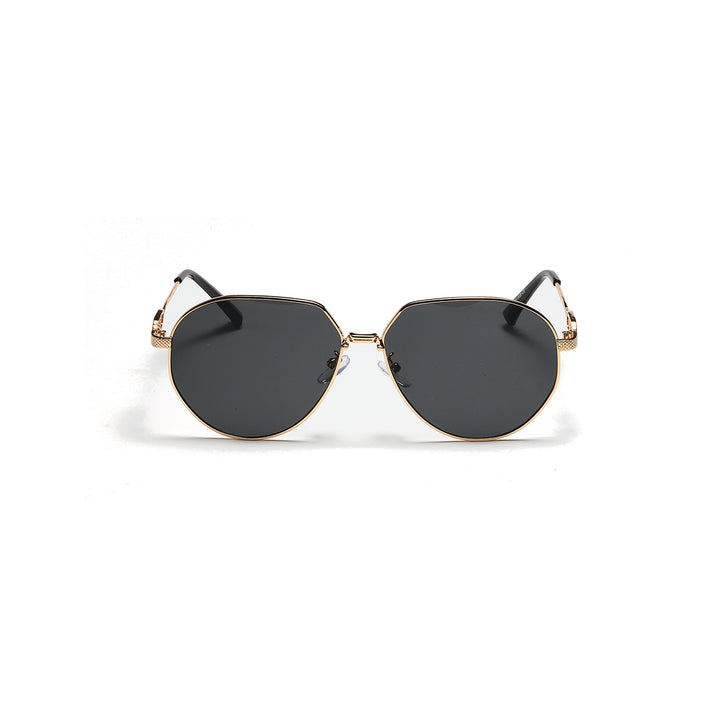 Ladies stylish oval sunglasses with fashionable metal frame Stornfield