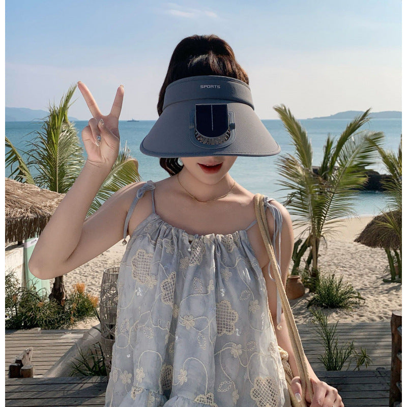 Adjustable sun visor for with integrated smartphone holder and UV protection Stornfield