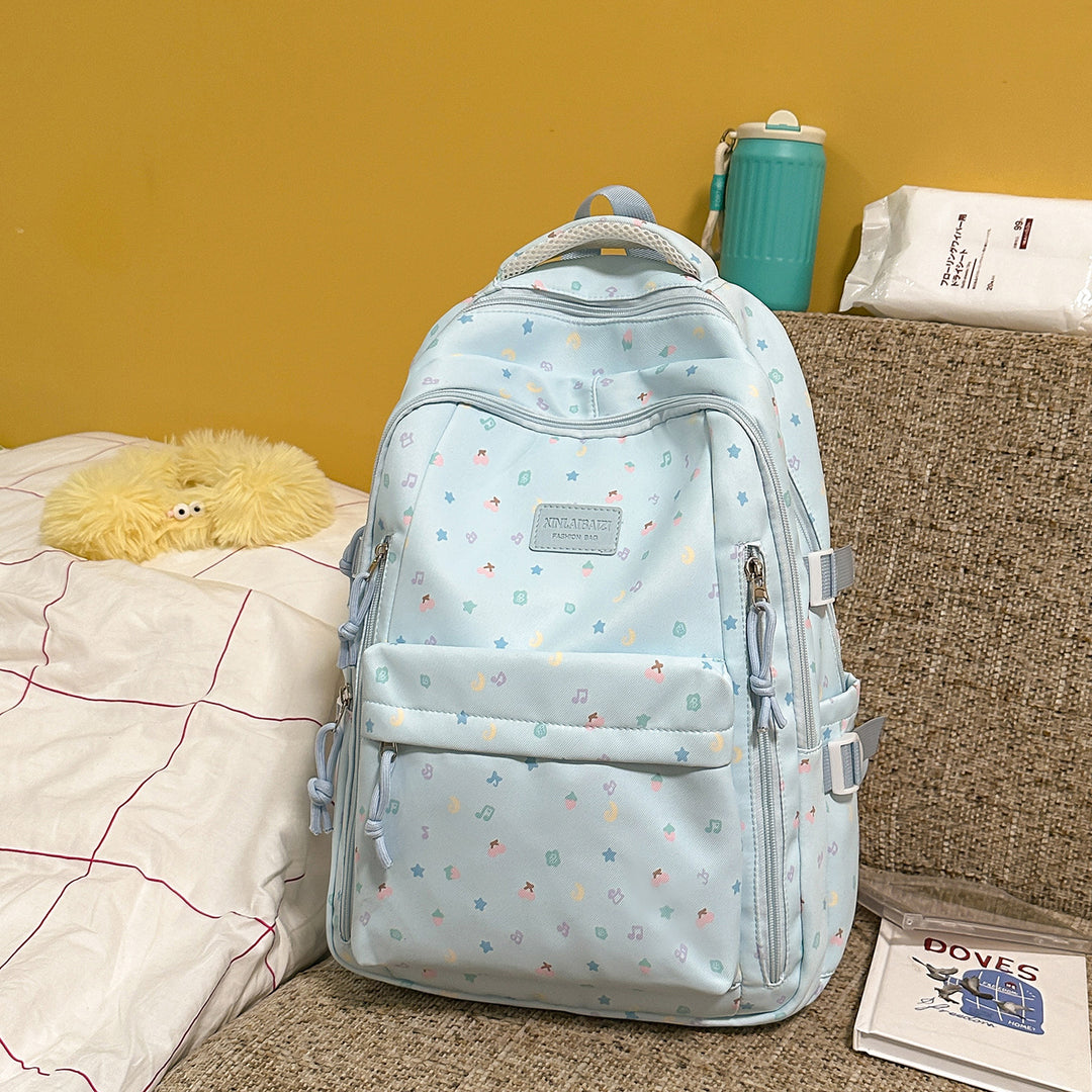 Stylish Multi-Pocket Backpack with Decorative Accents Stornfield