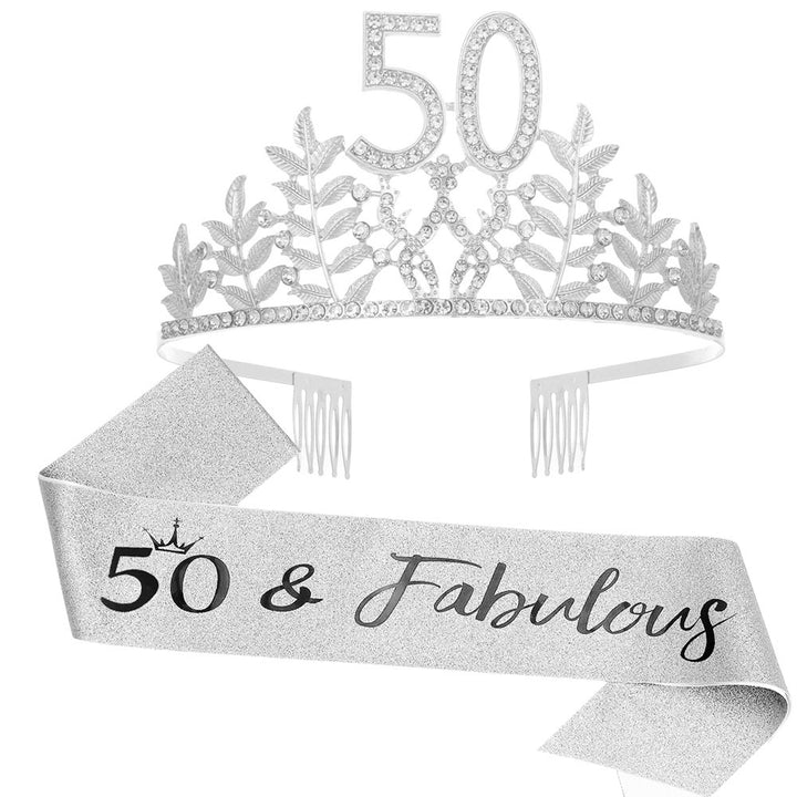 Women's Glamorous Birthday Crown with Shining Rhinestones Stornfield