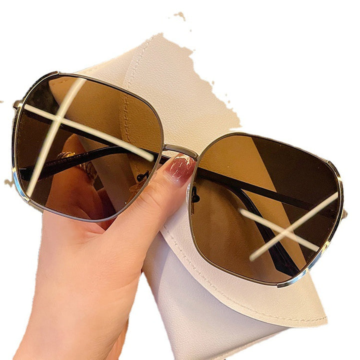 Women's large square sunglasses with high-quality metal frame Stornfield