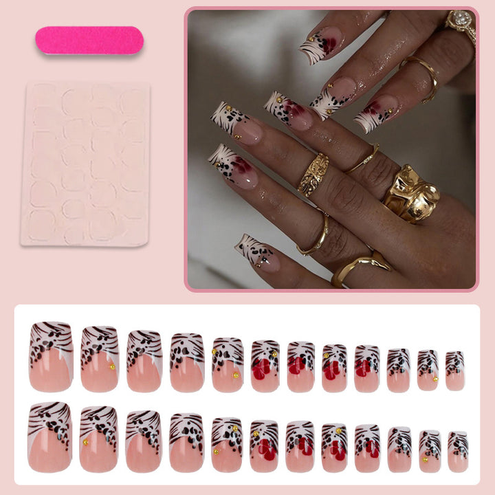 Nail art set with elegant floral accents Stornfield