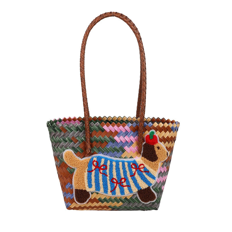 Shoulder bag with playful dog motif Stornfield
