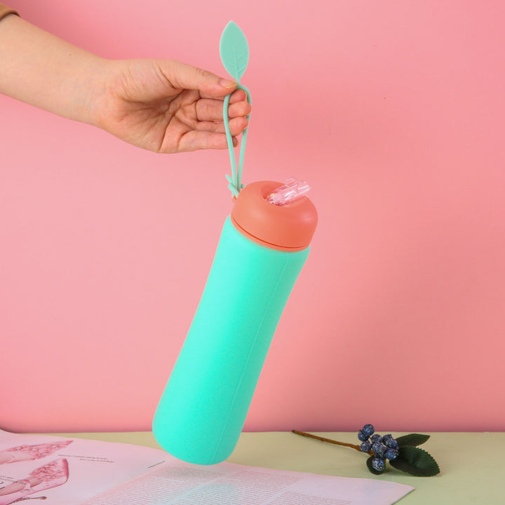 Ladies Foldable Silicone Drinking Bottle with Practical Carrying Strap Stornfield