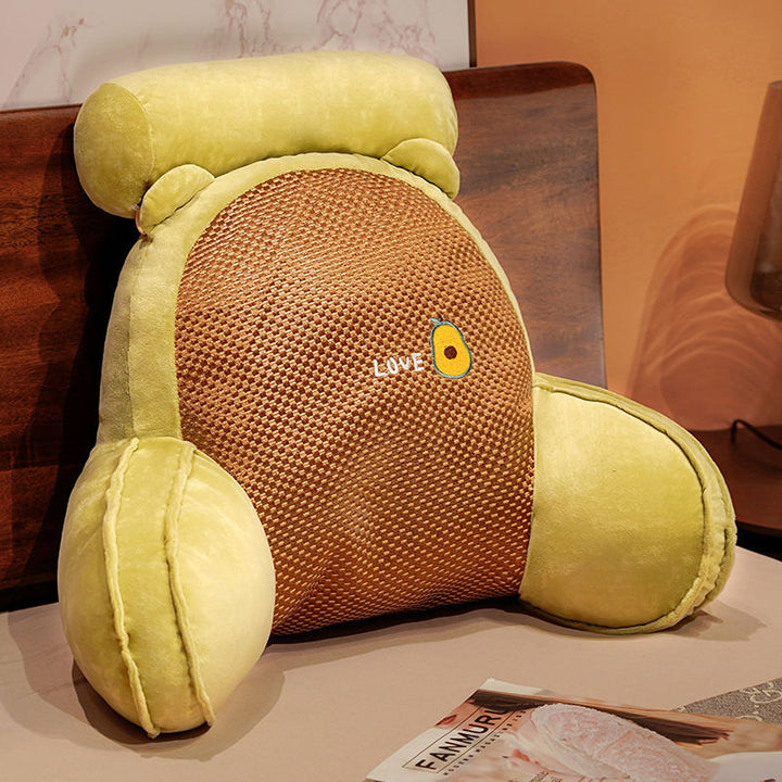 Cozy back support pillow with bear motifs Stornfield