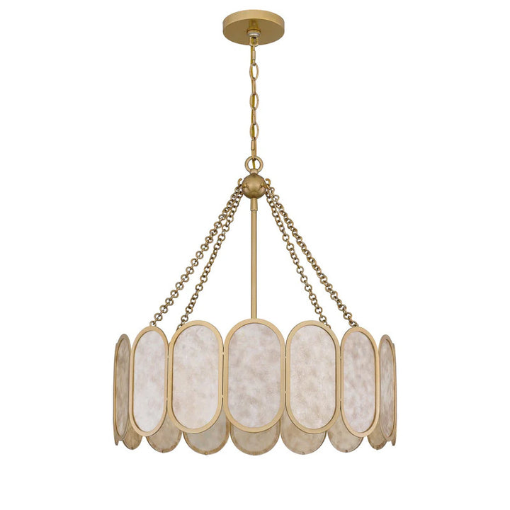 Elegant Alabaster Suspension Chandelier