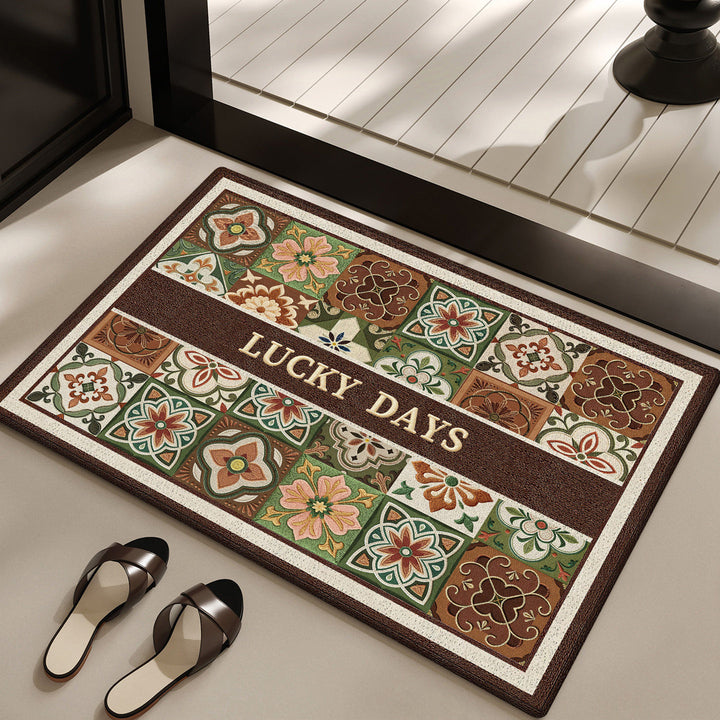 Floral Patterned Entry Mat