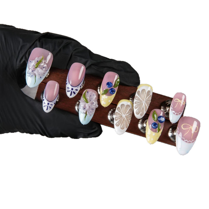 Artistic Floral Nail Enhancements