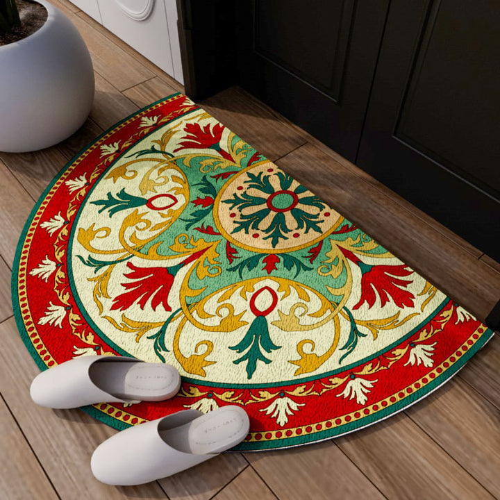 Decorative Round Door Mat for Home Entryway