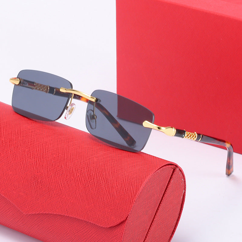 Women's elegant square sunglasses with luxury metal frame Stornfield
