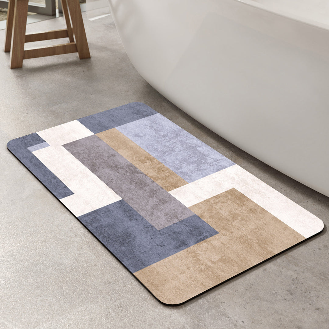 Stylish Geometric Pattern Bath Mat Stornfield