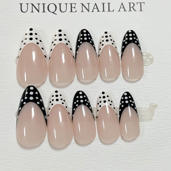 Stylish Polka Dot Press-On Nail Design Stornfield