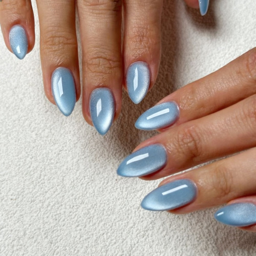 Artificial nails with shimmering metallic finish Stornfield