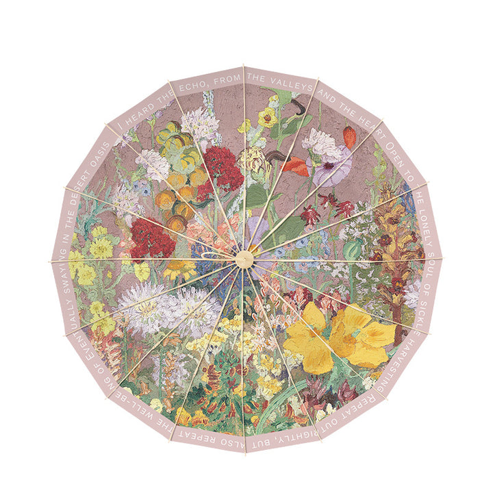 Women's elegant folding sun umbrella with floral design Stornfield