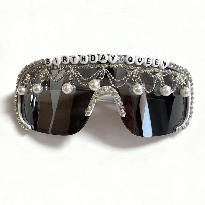 Decorative Pearl and Rhinestone Sunglasses Stornfield