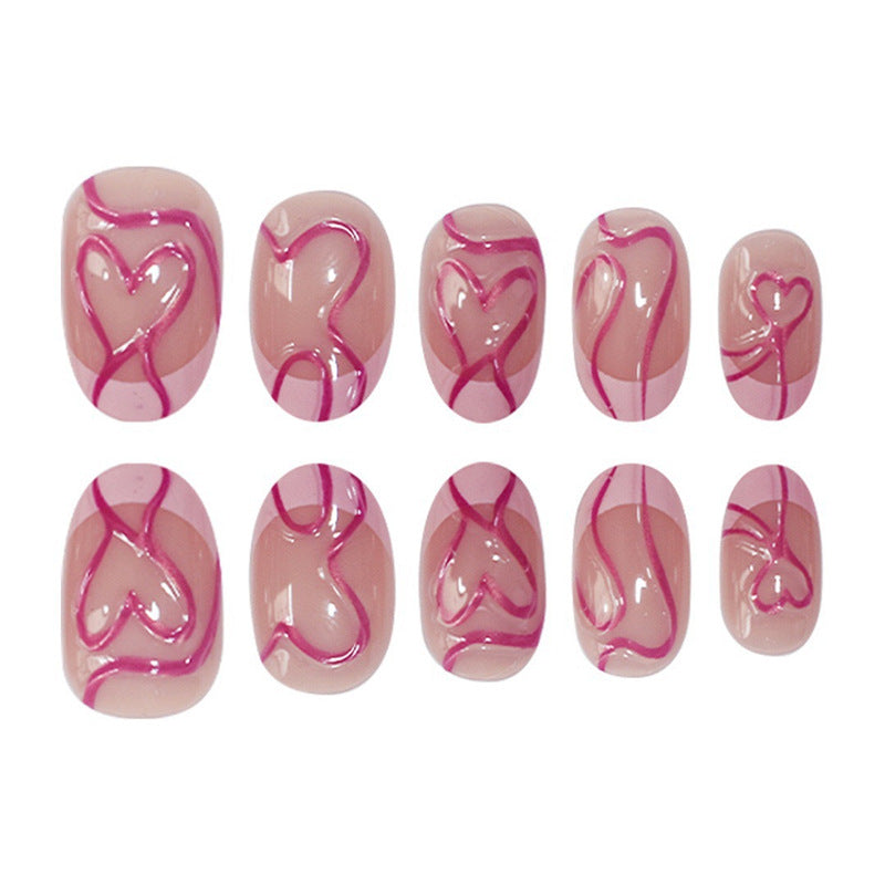 Artistic Heart Design Press-On Nails Stornfield