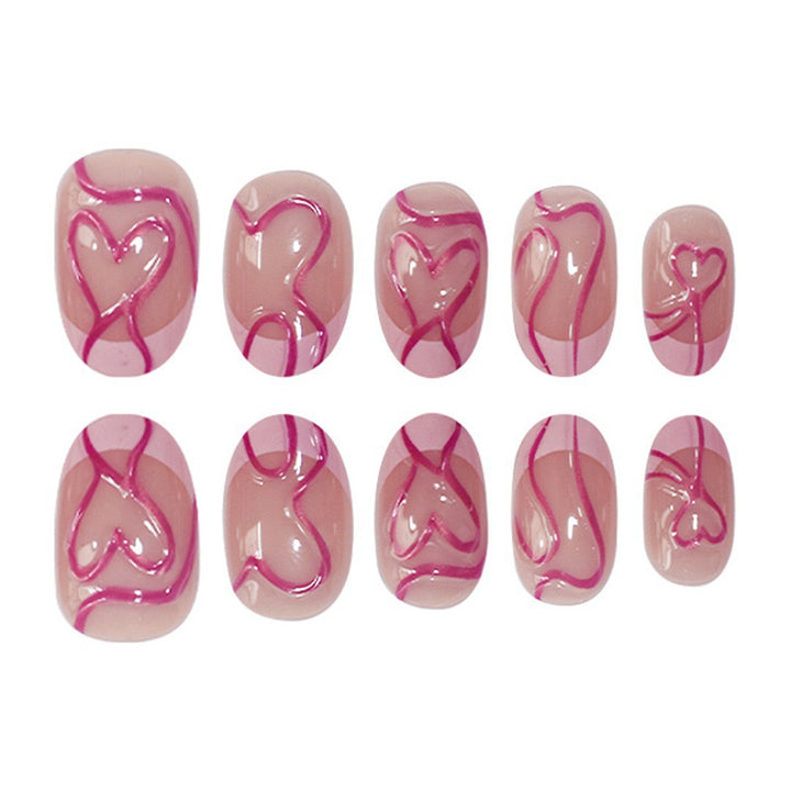 Artistic Heart Design Press-On Nails Stornfield