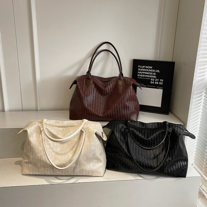 Elegant Tote Bag Made of Woven Synthetic Leather Stornfield