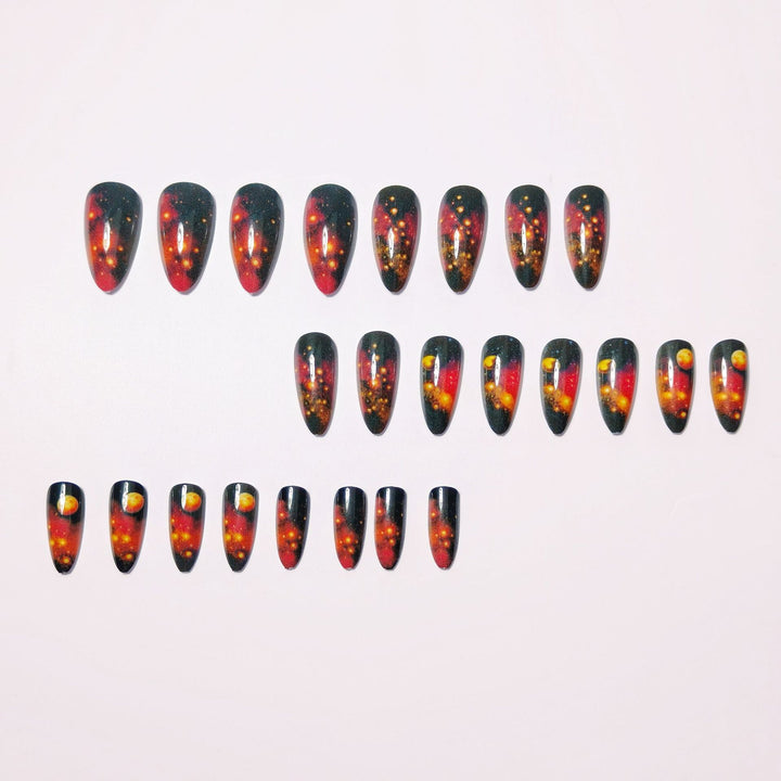 Galactic art nails with 3D planet motif Stornfield