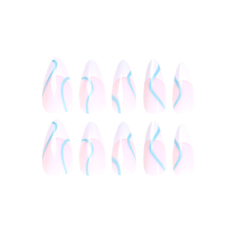 Artful Nail Extensions in an Elegant Design with Colorful Accents Stornfield