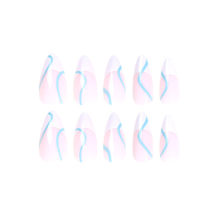Artful Nail Extensions in an Elegant Design with Colorful Accents Stornfield