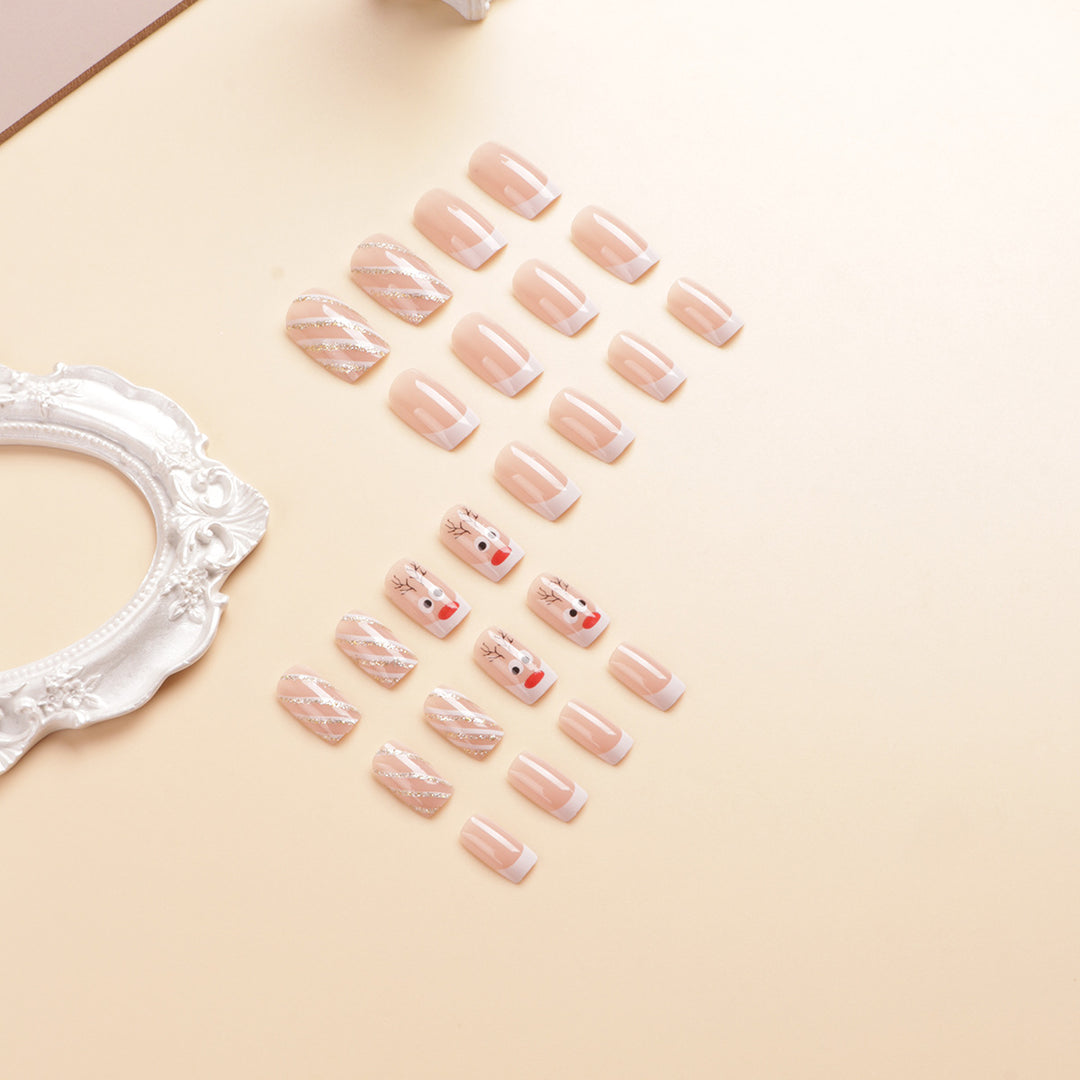 Festive Themed Character Press-On Nail Art Stornfield