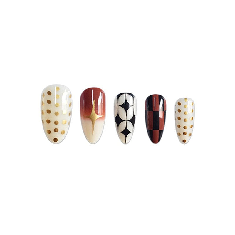 Stylish Stiletto Press-On Nails with Elegant Patterns Stornfield