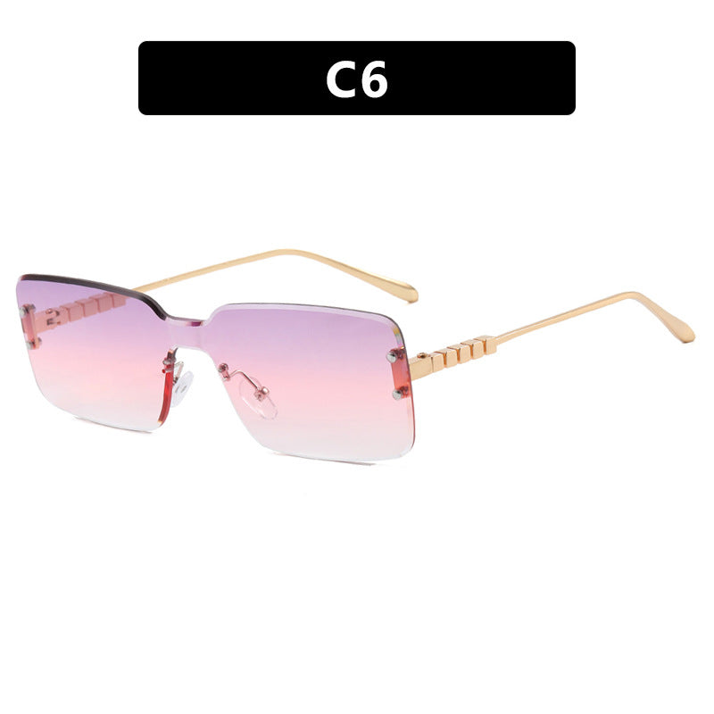 Women's modern rectangular sunglasses with stylish metal frame Stornfield