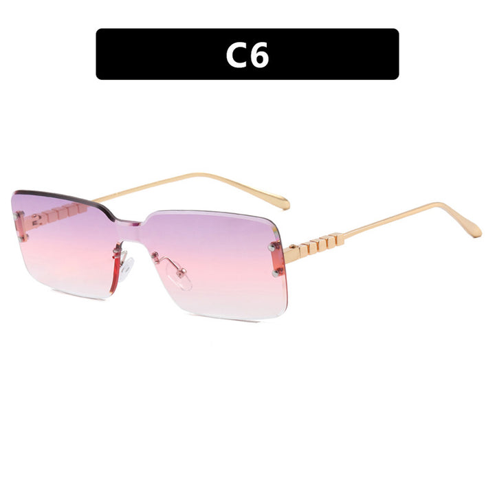 Women's modern rectangular sunglasses with stylish metal frame Stornfield