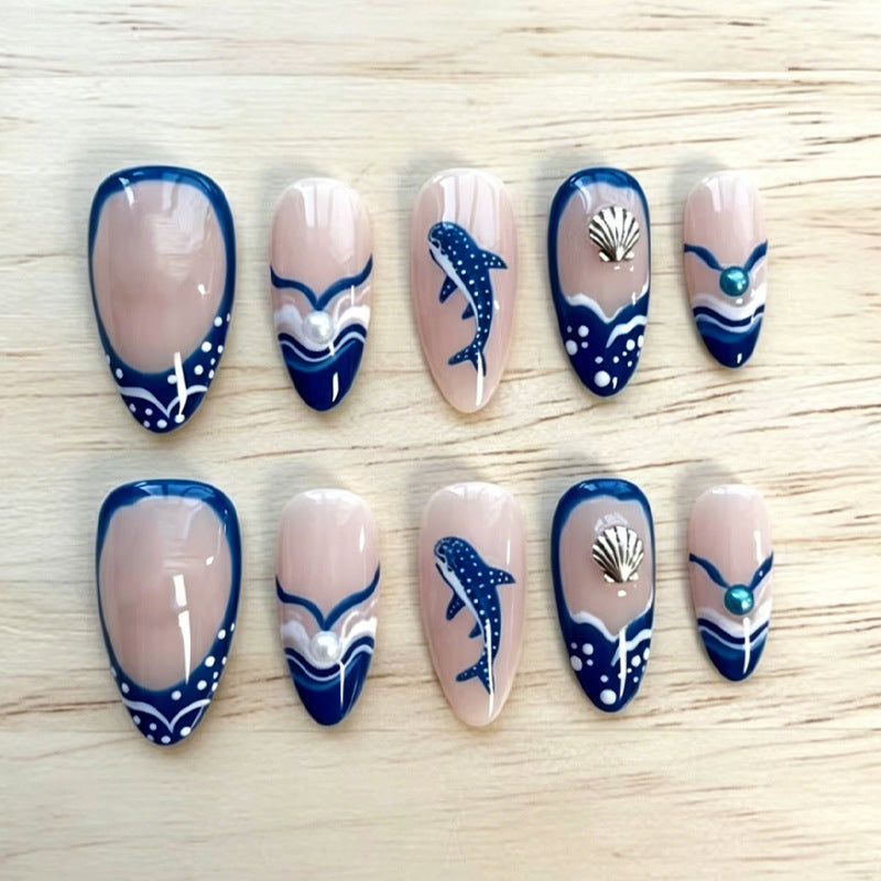 Nail art set with elaborate floral and colorful design Stornfield