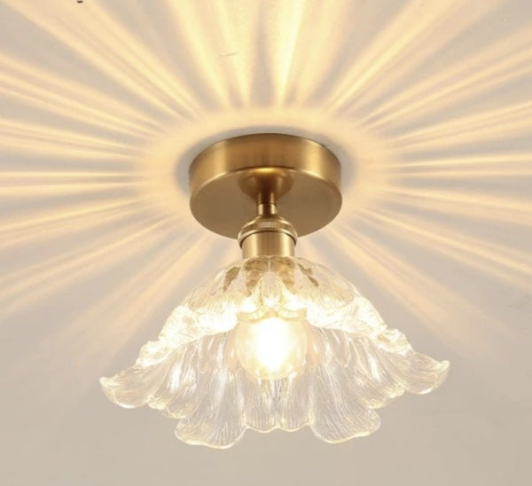 Vintage Glass Flush Mount Light