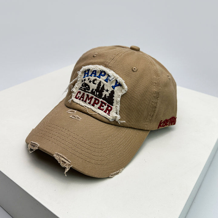 Men's Distressed Embroidered Camping Cap Stornfield