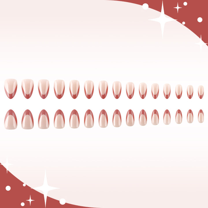 Elegant Almond-Shaped Press-On Nail Art Stornfield