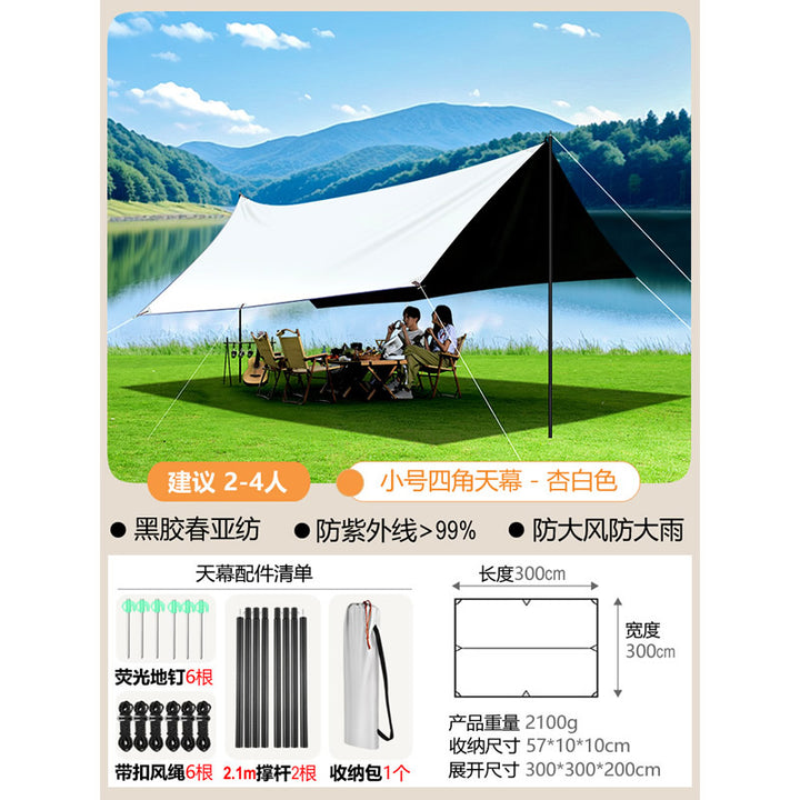 Wind and UV protection tent canopy Stornfield