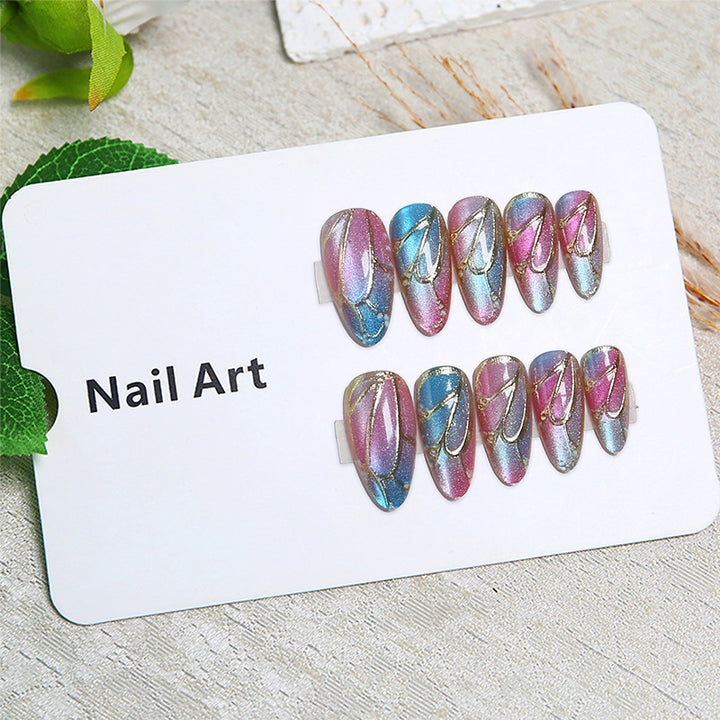 Artful Nail Tips with Holographic Accents Stornfield