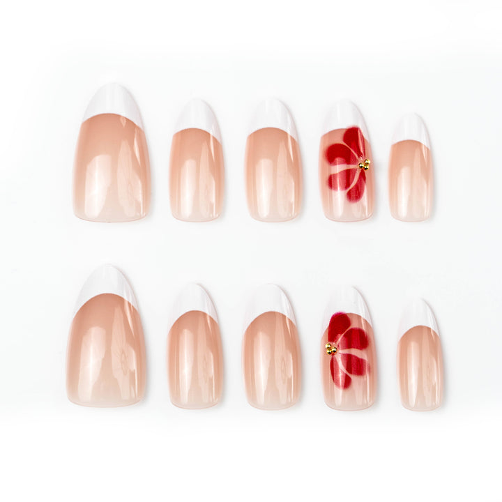 Elegant Floral Accent Press-On Nail Art Stornfield
