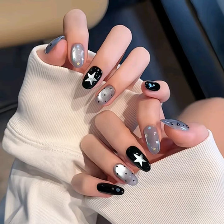 Artistic Starry Nail Art
